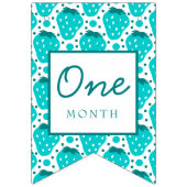 ストロベリーボーリーベリーファースト誕生日マイルストーン  バンティングフラッグ (第3の旗)