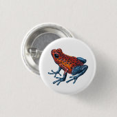 ストロベリーポイズンダーツカエル 缶バッジ (正面&裏面)