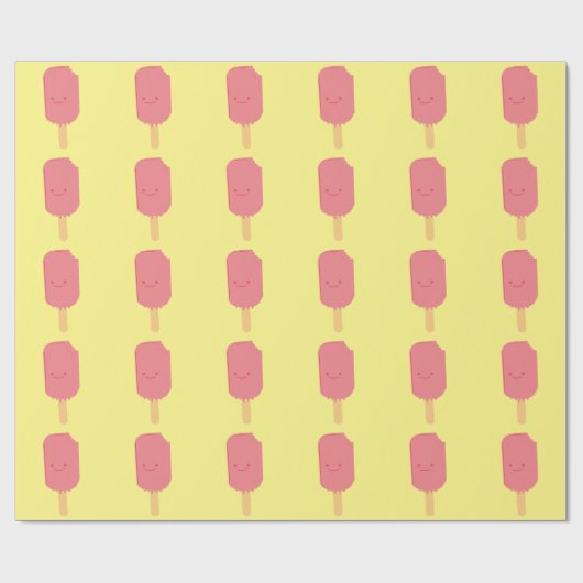 ストロベリーポップシクルアニメスケッチ ラッピングペーパー (フラット)