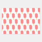 ストロベリーポップシクルキュートカートゥーンスケッチ ラッピングペーパーシート (正面)