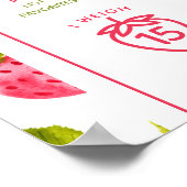 ストロベリーマイルストーンズベリーファースト誕生日 ポスター (角)