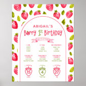 ストロベリーマイルストーンズベリーファースト誕生日 ポスター (正面)