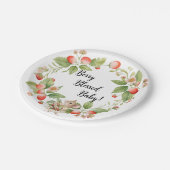 ストロベリーマウスベビーシャワー – パーティープレート ペーパープレート (アングル)