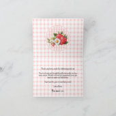 ストロベリーマウス赤ちゃんシャワー – サンキューカード (内部)