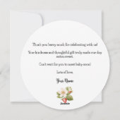 ストロベリーマウス赤ちゃんシャワー – サンキューカード シーズンカード (裏面)