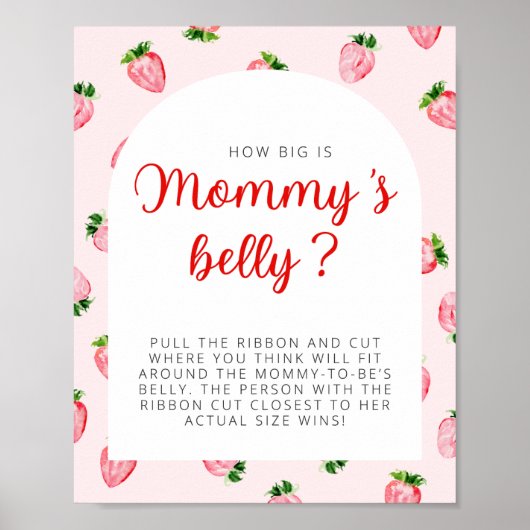ストロベリーママのお腹の赤ちゃんシャワーの大きさ ポスター (正面)