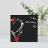 ストロベリーマルティーニカクテルバースデーパーティー 招待状 (スタンド正面)