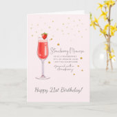 ストロベリーミモザカクテルハッピーバースデーカード カード (黄色い花)