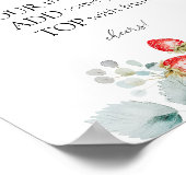 ストロベリーミモザバー標識 ポスター (角)