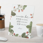 ストロベリーミモザバー標識 台座サイン (インサイチュ)