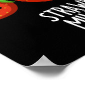 ストロベリーミルクおもしろいシェイクフードパンダークBG ポスター (角)