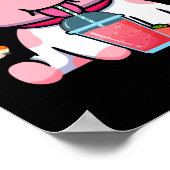 ストロベリーミルクかわいいかわいい美学ピンク牛 ポスター (角)