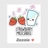 ストロベリーミルクシェイクおもしろいフードパン シール (シート)