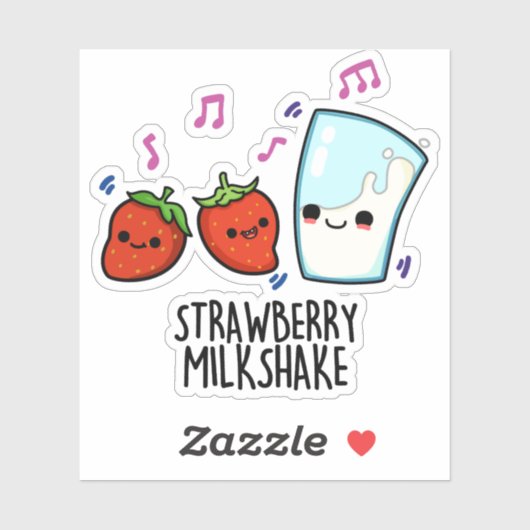ストロベリーミルクシェイクおもしろいフードパン シール (シート)