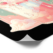 ストロベリーミルクシェイクかわいいロフィキュートパステル ポスター (角)