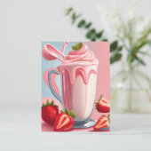 ストロベリーミルクシェイクポストクロッシング葉書 ポストカード (スタンド正面)