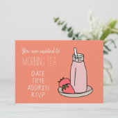 ストロベリーミルクシェイク レトロピンクの朝茶 招待状 (スタンド正面)