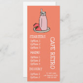 ストロベリーミルクシェイレトロカフェ メニュー (正面/裏面)