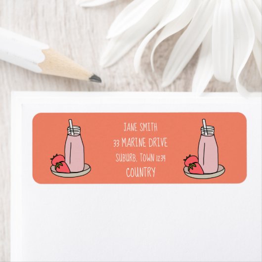 ストロベリーミルクシェイレトロピンク ラベル (インサイチュ)