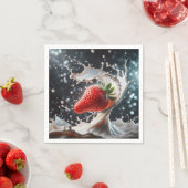 ストロベリーミルクスプラッシュ スタンダードカクテルナプキン (インサイチュ)