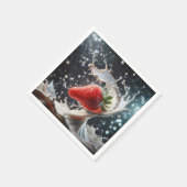 ストロベリーミルクスプラッシュ スタンダードカクテルナプキン (角)