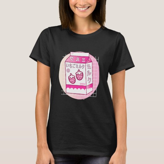 ストロベリーミルクデザイン Tシャツ (正面)