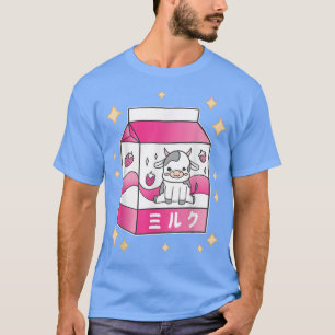 ストロベリーミルクドリンクかわいいマンガアニメJapan Gra Tシャツ
