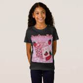 ストロベリーミルク日本のレトロ90sアニメフルーツエース tシャツ (正面フル)