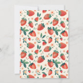 ストロベリームスリムベビーガール誕生のお知らせ 招待状 (裏面)