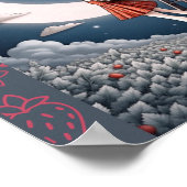 ストロベリームーンカラープリント ポスター (角)