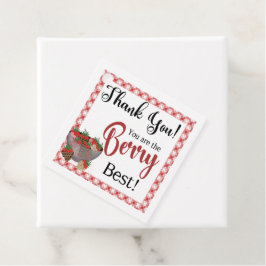 ストロベリーメッセージカード、チョコレートストロベリーの好意 フェイバータグ