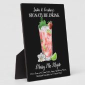 ストロベリーモジパーソナライズされたト・シグネチャードリンク フォトプラーク (側面)