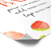 ストロベリーモモモモザバーベリースイートベビーシャワー ポスター (角)