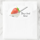 ストロベリーヨーグルト 楕円形シール (バッグ)