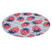 ストロベリーラインアート:甘いシームレスパターン カッティングボード (角)