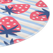 ストロベリーラインアート:甘いシームレスパターン カッティングボード (角)