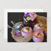 ストロベリーラズベリーデザートスイーツ後交配 ポストカード (正面/裏面)