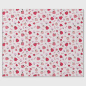 ストロベリーラブハートxoxo ラッピングペーパー (フラット)
