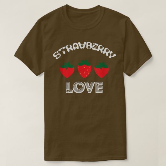 ストロベリーラブビーガン Tシャツ (デザイン正面)