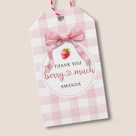 ストロベリーリボンありがとうベリーラージギフトラベル ギフトタグ