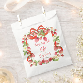 ストロベリーリボン弓コケット赤ちゃんシャワー好み フェイバーバッグ