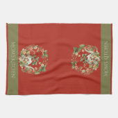 ストロベリーリース&ティーポットママズキッチン キッチンタオル (横)