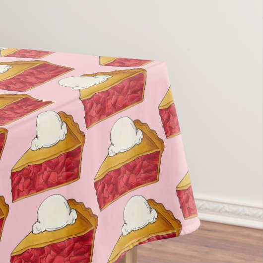 ストロベリールバーブパイラモードデザートスライス テーブルクロス (インサイチュ)