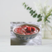 ストロベリールバーブヨーグルト葉書 ポストカード (スタンド正面)