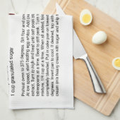 ストロベリールバーブ付きエンジェルフードケーキ キッチンタオル (四つ折り)