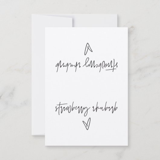 ストロベリールバーブ食品ラベルテントカード (正面)