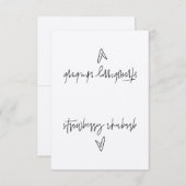 ストロベリールバーブ食品ラベルテントカード (正面/裏面)