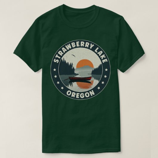 ストロベリーレイクオレゴンサンセット Tシャツ (デザイン正面)