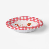 ストロベリーレッドピンクベリー第1誕生日パーティー ペーパーボウル (傾斜あり)