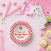 ストロベリーレッドピンクベリー第1誕生日パーティー ペーパーボウル (パーティー)
